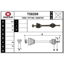 Hnací hriadeľ EAI T58209