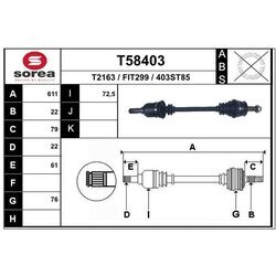 Hnací hriadeľ EAI T58403