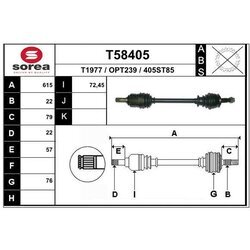 Hnací hriadeľ EAI T58405