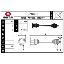 Hnací hriadeľ EAI T78600