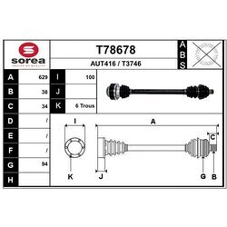 Hnací hriadeľ EAI T78678