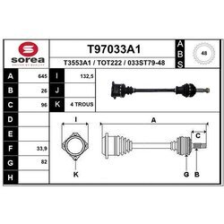 Hnací hriadeľ EAI T97033A1