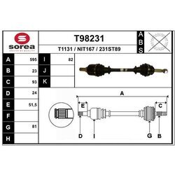 Hnací hriadeľ EAI T98231