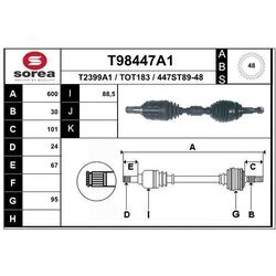 Hnací hriadeľ EAI T98447A1