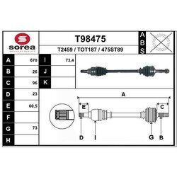 Hnací hriadeľ EAI T98475