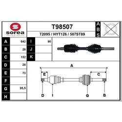 Hnací hriadeľ EAI T98507