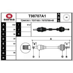 Hnací hriadeľ EAI T98707A1