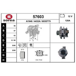 Alternátor EAI 57603