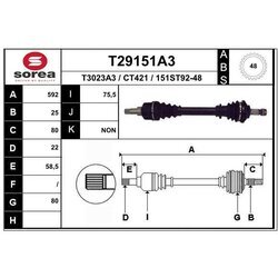 Hnací hriadeľ EAI T29151A3