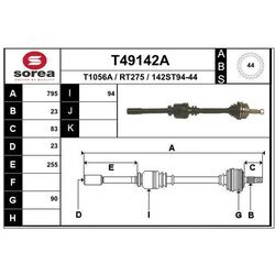 Hnací hriadeľ EAI T49142A