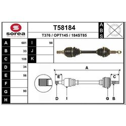 Hnací hriadeľ EAI T58184