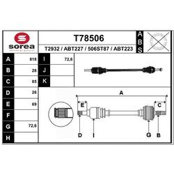 Hnací hriadeľ EAI T78506