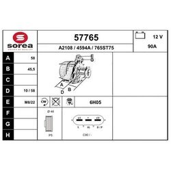 Alternátor EAI 57765