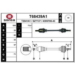 Hnací hriadeľ EAI T68439A1