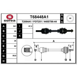 Hnací hriadeľ EAI T68448A1