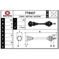 Hnací hriadeľ EAI T78437