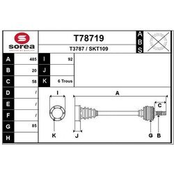 Hnací hriadeľ EAI T78719