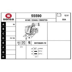 Alternátor EAI 55590