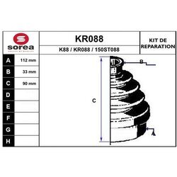 Manžeta hnacieho hriadeľa - opravná sada EAI KR088