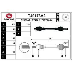 Hnací hriadeľ EAI T49173A2