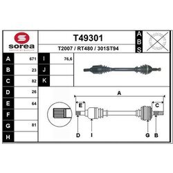 Hnací hriadeľ EAI T49301