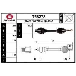 Hnací hriadeľ EAI T58278