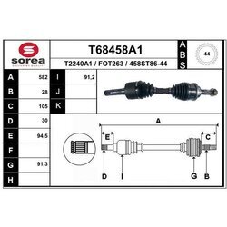 Hnací hriadeľ EAI T68458A1