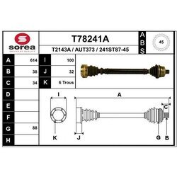 Hnací hriadeľ EAI T78241A