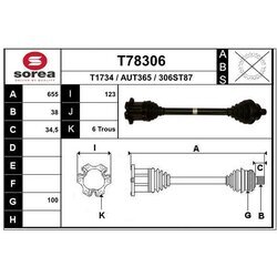 Hnací hriadeľ EAI T78306