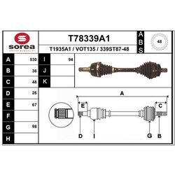 Hnací hriadeľ EAI T78339A1