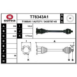 Hnací hriadeľ EAI T78343A1