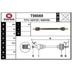 Hnací hriadeľ EAI T98069