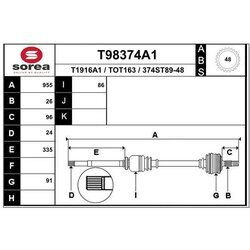 Hnací hriadeľ EAI T98374A1