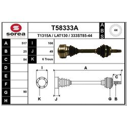 Hnací hriadeľ EAI T58333A