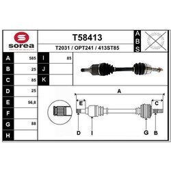 Hnací hriadeľ EAI T58413