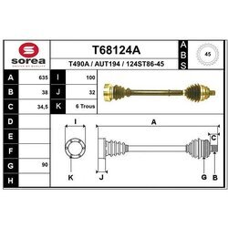 Hnací hriadeľ EAI T68124A