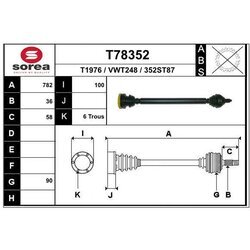 Hnací hriadeľ EAI T78352