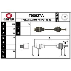 Hnací hriadeľ EAI T98027A