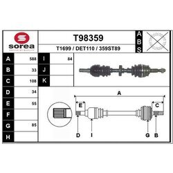 Hnací hriadeľ EAI T98359