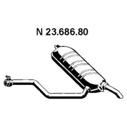 Koncový tlmič výfuku EBERSPÄCHER 23.686.80