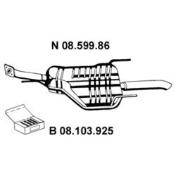 Koncový tlmič výfuku EBERSPÄCHER 08.599.86