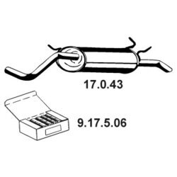 Koncový tlmič výfuku EBERSPÄCHER 17.0.43