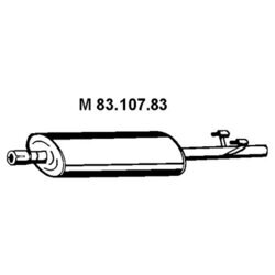 Stredný tlmič výfuku EBERSPÄCHER 83.107.83