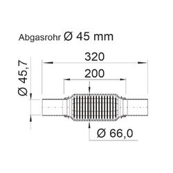 Pružný diel výfuku ERNST 464314 - obr. 1