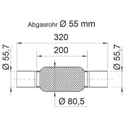 Pružný diel výfuku ERNST 460118 - obr. 1