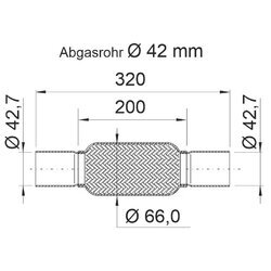 Pružný diel výfuku ERNST 460170 - obr. 1