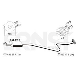 Stredný tlmič výfuku ERNST 695077
