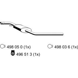Stredný tlmič výfuku ERNST 177030
