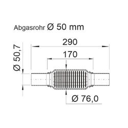 Pružný diel výfuku ERNST 464055 - obr. 1