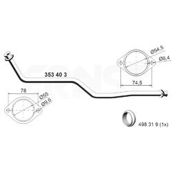 Výfukové potrubie ERNST 353403